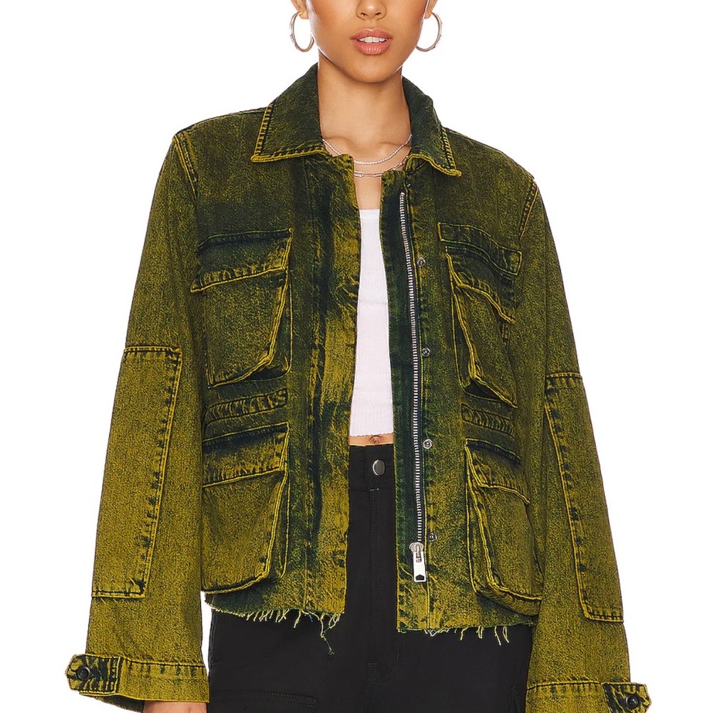 RARE! NWT ALL SAINTS MILITARY FINCH JACKET - size 4 S/M leather - Picture 1 of 6